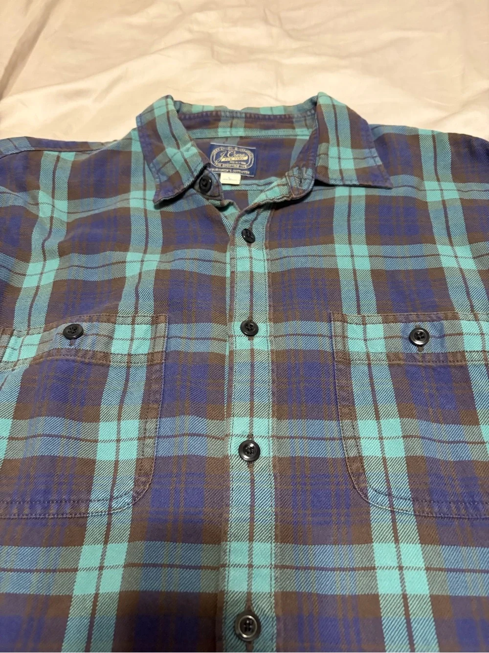 J. Crew Midweight Plaid Flannel Shirt